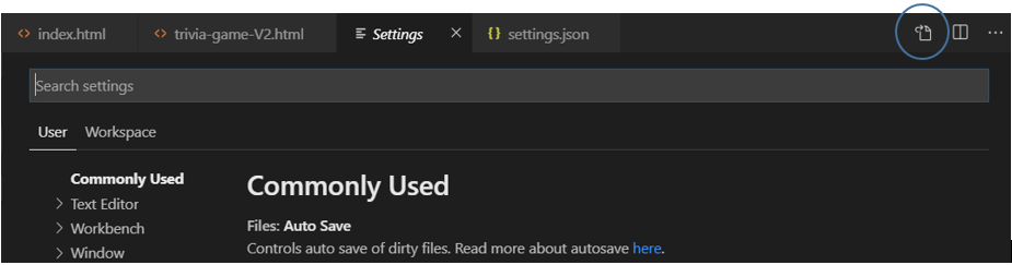VSCode settings